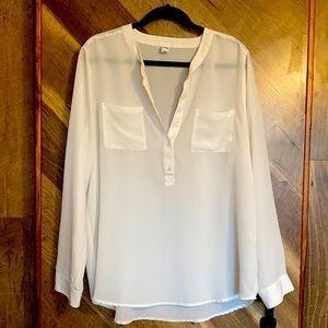 Old Navy Sheer White Top XL